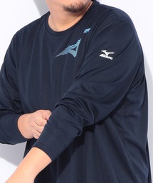 MIZUNO (ミズノ) Pure Hyper ドライ ロゴプリント クルーネック 長袖 Tシャツ