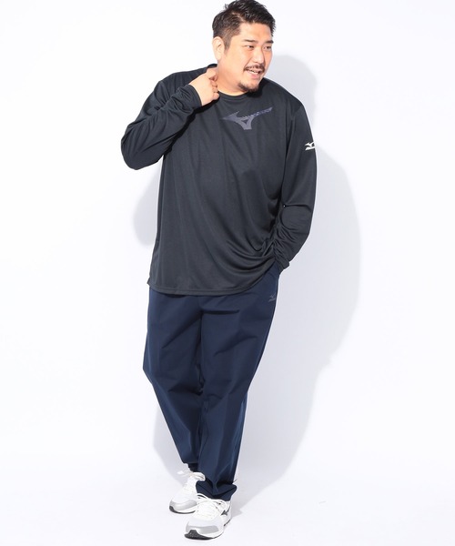 MIZUNO（ミズノ　）の「MIZUNO (ミズノ) Pure Hyper ドライ ロゴプリント クルーネック 長袖 Tシャツ（Tシャツ/カットソー・メンズ・ネイビー/ブラック/ホワイト・5L/3L/4L）」の12枚目の写真