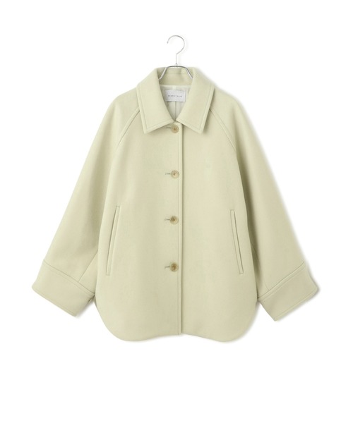 セール】Super140'sメルトンシャツコート（ステンカラーコート）｜ADAM