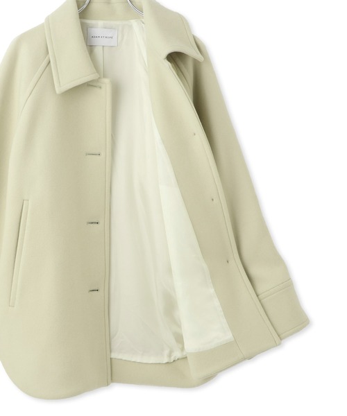 ADAM ET ROPE'（アダムエロペ）の「Super140'sメルトンシャツコート（ステンカラーコート・レディース・ベージュ系その他/グレー・38/36）」の18枚目の写真