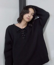 Heart Tattoo（ハートタトゥー）の「lace up BIG knit / レースアップBIGニット（ニット/セーター）」