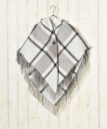 Bleu Bleuet(ブルーブルーエ)のチェックギャザーポンチョ(ポンチョ)