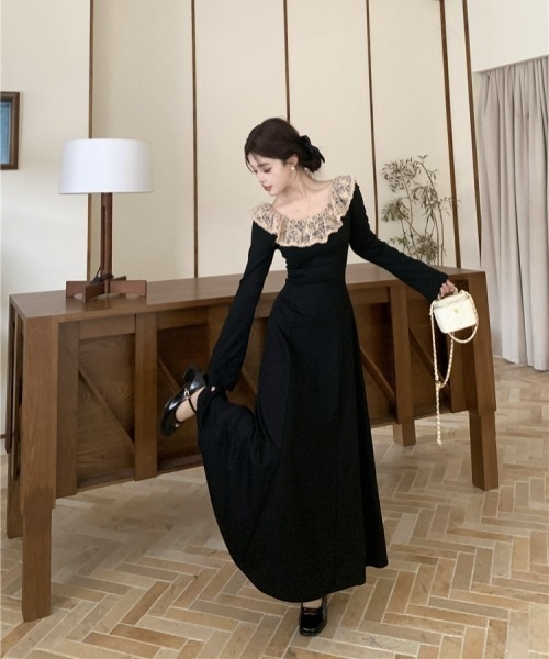 セール】【Y2Kガーリー】レースフリルカラー付きヴィンテージ