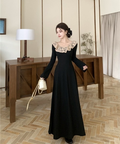 セール】【Y2Kガーリー】レースフリルカラー付きヴィンテージ