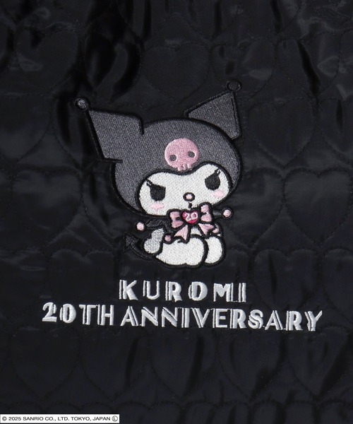 sanrio(サンリオ)の「sanrio(サンリオ)マイメロディ&クロミ 周年モデル キャラクターワンポイント刺繍ハートキルティングミニトートバッグ レディース(トートバッグ・レディース・ブラック/ピンク・FREE)」の7枚目の写真