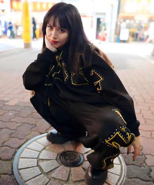 GA×GALFY-スウェードキラキラSETUP（セットアップ）｜GALFY