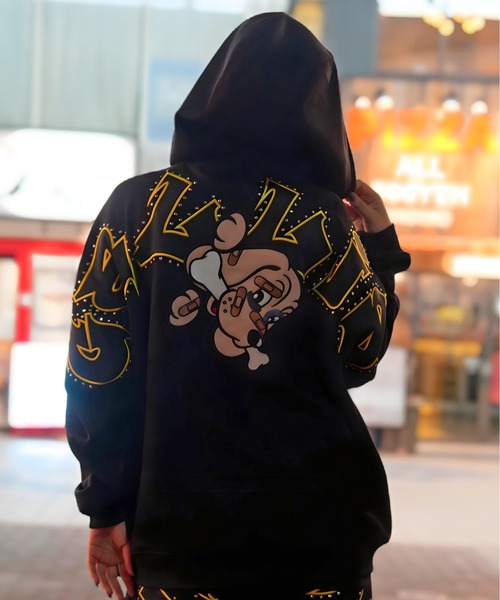 ［※バラ売り不可］グーフィー セット GA×GALFY-スウェードキラキラSETUP（セットアップ）｜GALFY