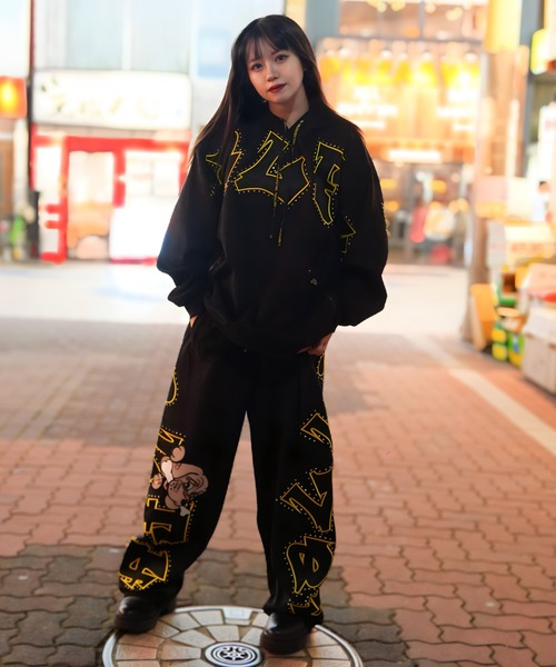 GALFY(ガルフィー)の「GA×GALFY-スウェードキラキラSETUP(セットアップ・メンズ・ブラック/ベージュ・XL/L)」の20枚目の写真