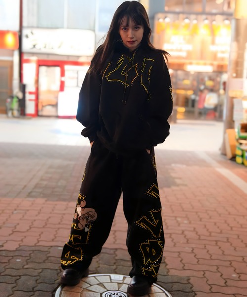 GALFY(ガルフィー)の「GA×GALFY-スウェードキラキラSETUP(セットアップ・メンズ・ブラック/ベージュ・XL/L)」の21枚目の写真