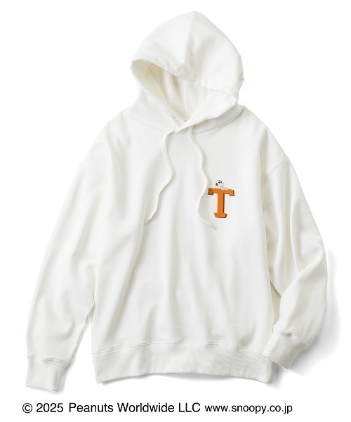 THREE FIFTY STANDARD(スリーフィフティースタンダード)の「PEANUTS〈スヌーピー&フレンズ〉 フライング・エースがプリントされたパーカー(パーカー・レディース・ホワイト/チャコールグレー・M/L)」の5枚目の写真