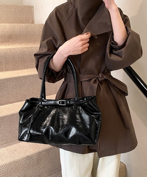 Miniministore(ミニミニストア)の「オイルワックス風合皮トートバッグ肩掛け鞄(トートバッグ・レディース・ブラウン/キャメル/ワインレッド/ブラック・FREE)」の20枚目の写真