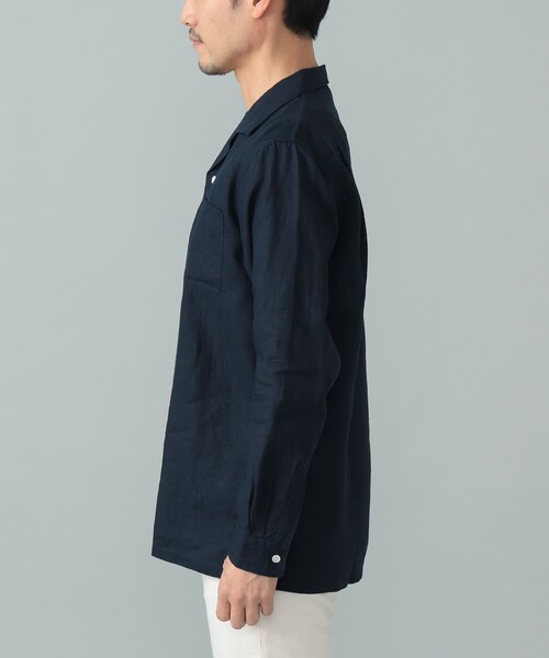 BEAMS F(ビームスエフ)の「リネン ソリッド オープンカラーシャツ(シャツ/ブラウス・メンズ・ホワイト/ライトグレー/ネイビー/ロイヤルブルー・SMALL/MEDIUM/LARGE/X-LARGE)」の20枚目の写真