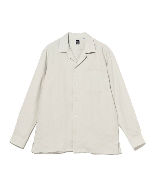 BEAMS F(ビームスエフ)の「リネン ソリッド オープンカラーシャツ(シャツ/ブラウス・メンズ・ホワイト/ライトグレー/ネイビー/ロイヤルブルー・SMALL/MEDIUM/LARGE/X-LARGE)」の6枚目の写真