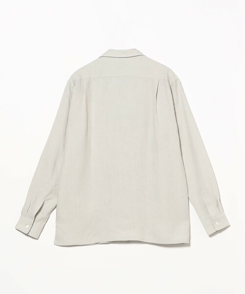 BEAMS F(ビームスエフ)の「リネン ソリッド オープンカラーシャツ(シャツ/ブラウス・メンズ・ホワイト/ライトグレー/ネイビー/ロイヤルブルー・SMALL/MEDIUM/LARGE/X-LARGE)」の7枚目の写真
