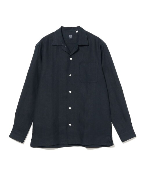BEAMS F(ビームスエフ)の「リネン ソリッド オープンカラーシャツ(シャツ/ブラウス・メンズ・ホワイト/ライトグレー/ネイビー/ロイヤルブルー・SMALL/MEDIUM/LARGE/X-LARGE)」の9枚目の写真