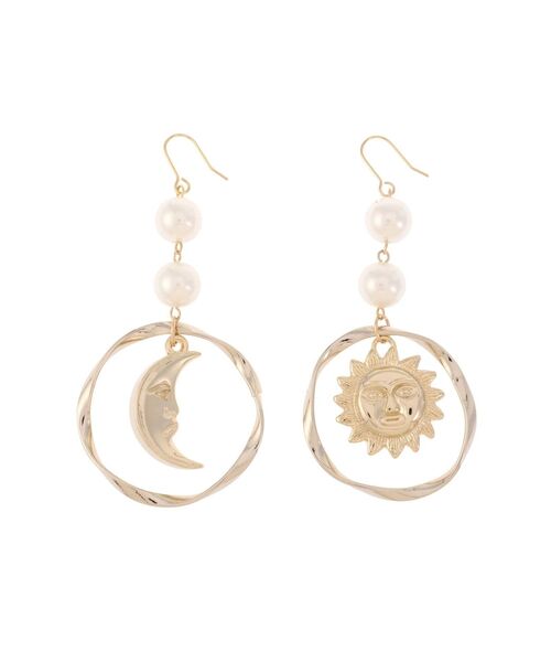 EVRIS(エヴリス)の「CIRCLE SUNNY MOTIFピアス(ピアス(両耳用)・レディース・シルバー/ゴールド・FREE)」の12枚目の写真