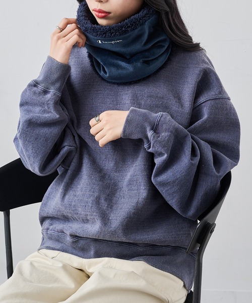 Champion】788-0122 ベロア調ボアネックウォーマー（ネックウォーマー