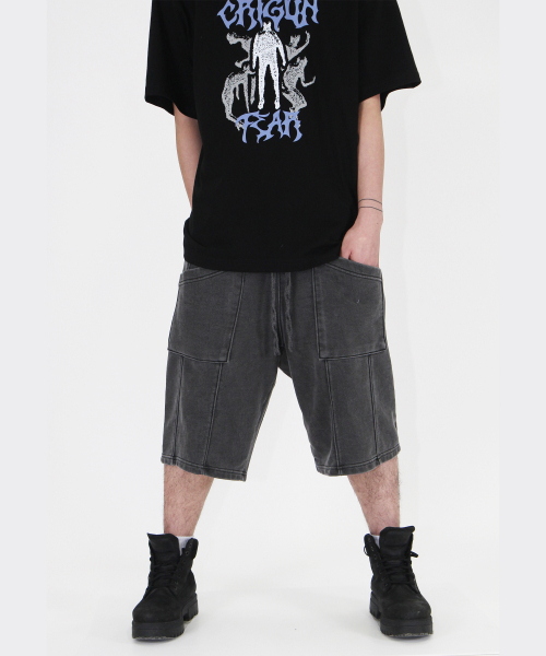 CRIGUN（クリガン）の「ポケットバミューダパンツピグメントBLACK（その他パンツ・レディース・ブラック・MEDIUM/LARGE/X-LARGE）」の4枚目の写真