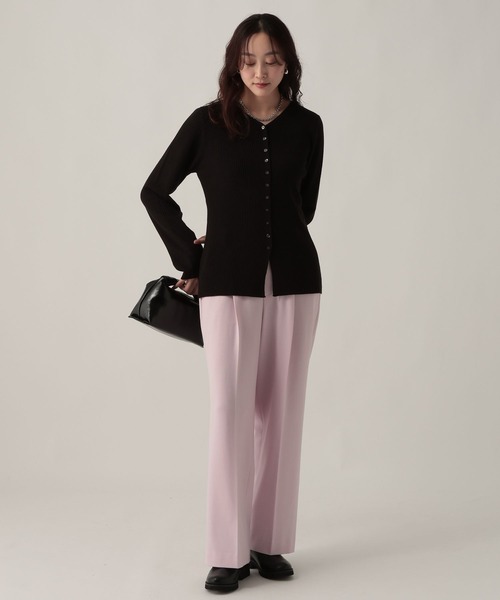 Elura(エルーラ)の「スリムウォームセミフレアパンツ<低身長サイズあり>/605971(その他パンツ・レディース・グレー系その他/ライトピンク/チャコールグレー/グレー/ネイビー/ライトグレー・MEDIUM/LARGE/FREE(S))」の18枚目の写真