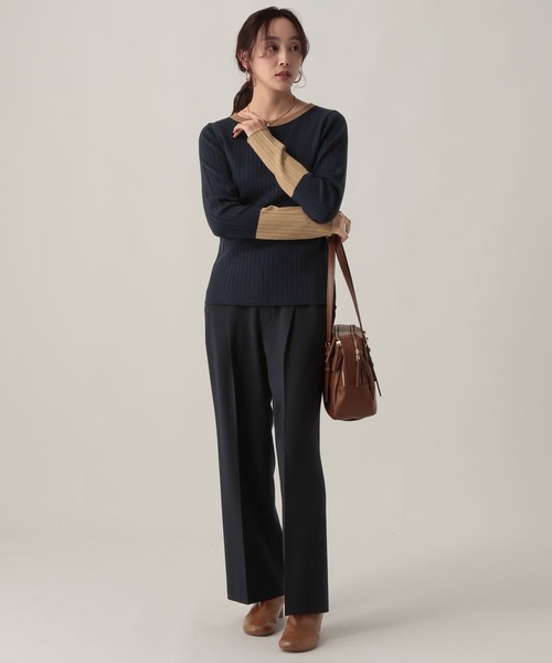 Elura(エルーラ)の「スリムウォームセミフレアパンツ<低身長サイズあり>/605971(その他パンツ・レディース・グレー系その他/ライトピンク/チャコールグレー/グレー/ネイビー/ライトグレー・MEDIUM/LARGE/FREE(S))」の22枚目の写真