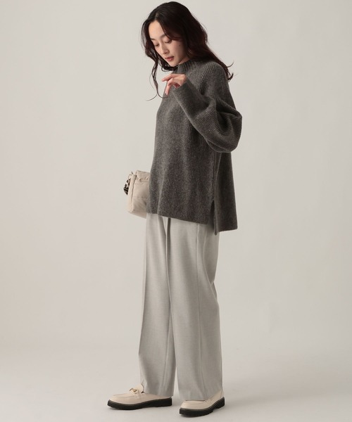 Elura(エルーラ)の「スリムウォームセミフレアパンツ<低身長サイズあり>/605971(その他パンツ・レディース・グレー系その他/ライトピンク/チャコールグレー/グレー/ネイビー/ライトグレー・MEDIUM/LARGE/FREE(S))」の9枚目の写真