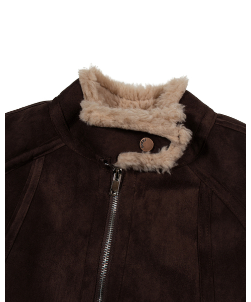 MOAA(モア)の「Chestnut Faux Shearling Jacket (WALNUT)(ムートンコート・レディース・その他・SMALL/MEDIUM)」の4枚目の写真