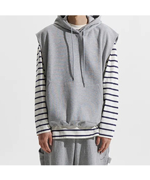 String Hood Sweat Vest [2 Colors]