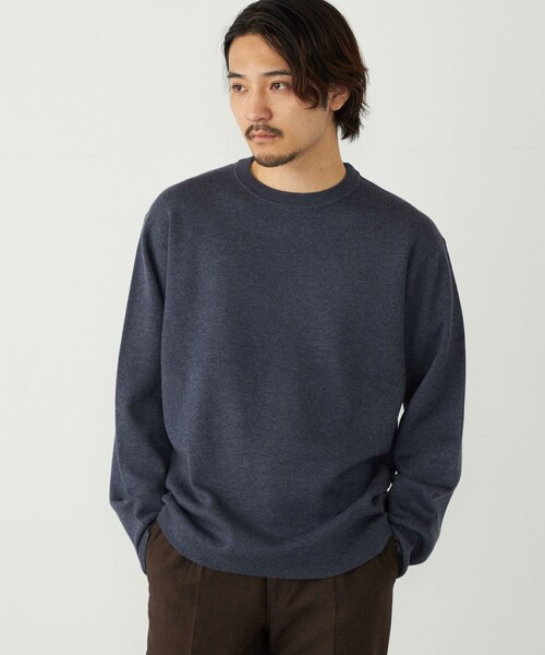 SHIPS Colors(シップス カラーズ)の「SHIPS Colors:〈吸湿発熱〉Solist(R) Heat ハーフ ミラノ ニット◇(ニット/セーター・メンズ・ダークグレー/グレー/ナチュラル/ブルー/チャコールグレー・X-LARGE/LARGE/MEDIUM)」の5枚目の写真