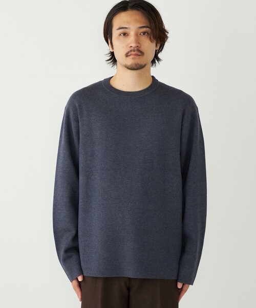 SHIPS Colors(シップス カラーズ)の「SHIPS Colors:〈吸湿発熱〉Solist(R) Heat ハーフ ミラノ ニット◇(ニット/セーター・メンズ・ダークグレー/グレー/ナチュラル/ブルー/チャコールグレー・X-LARGE/LARGE/MEDIUM)」の18枚目の写真