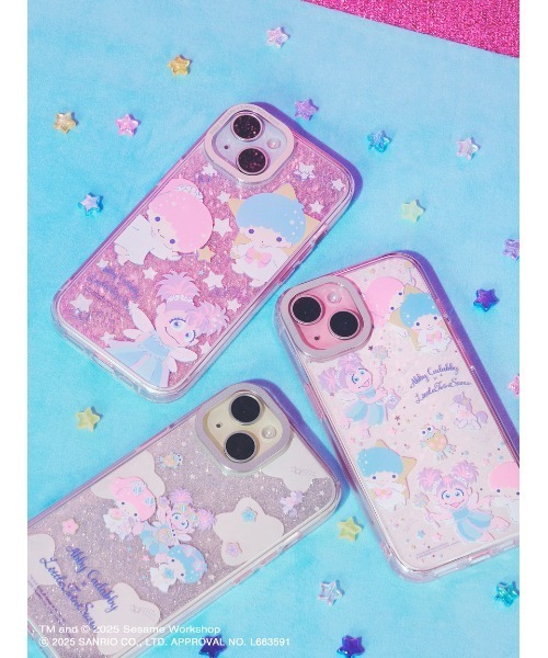 sanrio（サンリオ）の「【アビー×リトルツインスターズ】スマホクリアケース＆シート（iPhone13／14／15対応）（スマホケース/カバー・レディース・マルチ/シルバー/ラベンダー・F）」の14枚目の写真