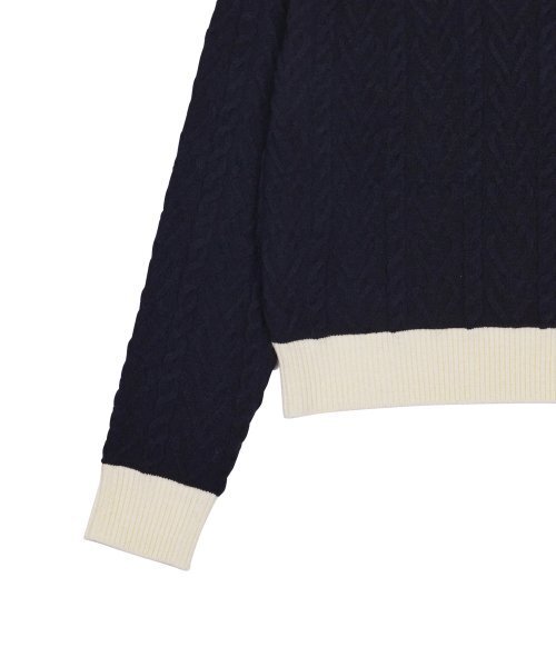 LUVISTRUE（ラヴイズトゥルー）の「CH LOGO COLLAR KNIT(NAVY)（ニット/セーター・レディース・その他・FREE）」の5枚目の写真