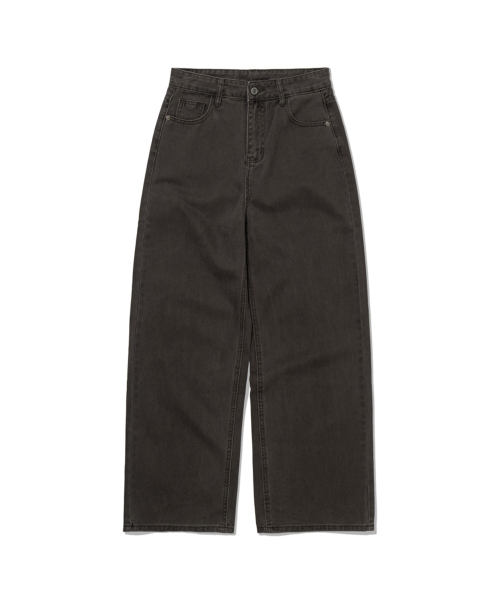 MOAA（モア）の「Fade cotton wide pants (KHAKI)（デニムパンツ・レディース・その他・SMALL/MEDIUM）」の2枚目の写真