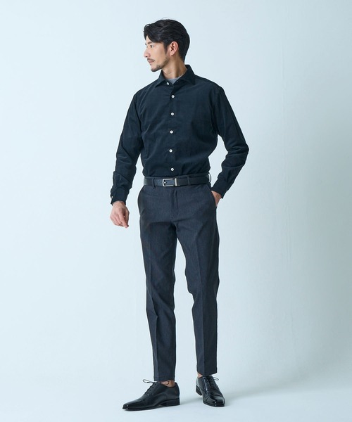 TETE HOMME（テットオム）の「【WEB限定】コーデュロイ ホリゾンタルカラーシャツ（シャツ/ブラウス・メンズ・ブルー/ブラック/アイボリー/ネイビー・MEDIUM/LARGE/X-LARGE）」の9枚目の写真