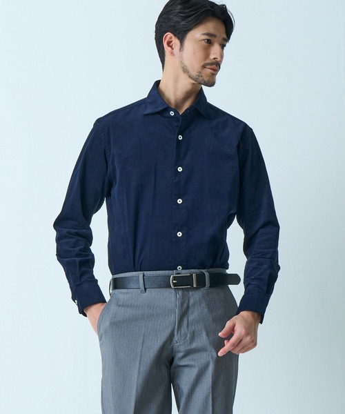 TETE HOMME（テットオム）の「【WEB限定】コーデュロイ ホリゾンタルカラーシャツ（シャツ/ブラウス・メンズ・ブルー/ブラック/アイボリー/ネイビー・MEDIUM/LARGE/X-LARGE）」の5枚目の写真