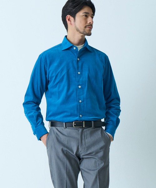 TETE HOMME（テットオム）の「【WEB限定】コーデュロイ ホリゾンタルカラーシャツ（シャツ/ブラウス・メンズ・ブルー/ブラック/アイボリー/ネイビー・MEDIUM/LARGE/X-LARGE）」の7枚目の写真
