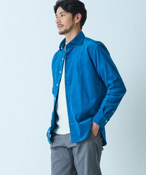 TETE HOMME（テットオム）の「【WEB限定】コーデュロイ ホリゾンタルカラーシャツ（シャツ/ブラウス・メンズ・ブルー/ブラック/アイボリー/ネイビー・MEDIUM/LARGE/X-LARGE）」の8枚目の写真