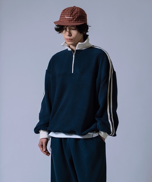 improves（インプローブス）の「【Unisex】フリース ハーフジップ トラック プルオーバー（スウェット・メンズ・アイボリー/ネイビー/チャコール・LARGE/MEDIUM）」の18枚目の写真