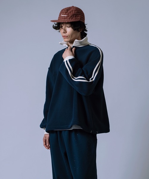 improves（インプローブス）の「【Unisex】フリース ハーフジップ トラック プルオーバー（スウェット・メンズ・アイボリー/ネイビー/チャコール・LARGE/MEDIUM）」の10枚目の写真