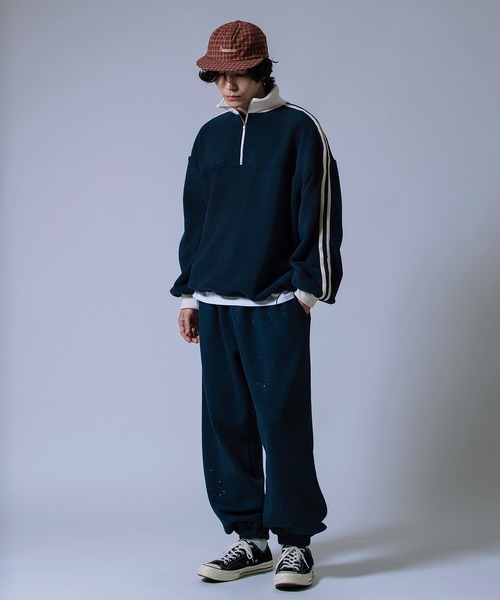 improves（インプローブス）の「【Unisex】フリース ハーフジップ トラック プルオーバー（スウェット・メンズ・アイボリー/ネイビー/チャコール・LARGE/MEDIUM）」の11枚目の写真