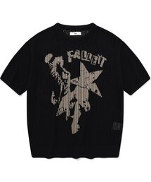 Fallett（ファレット）の「Rockstar Short Sleeve Knit Black（ニット/セーター・メンズ）」