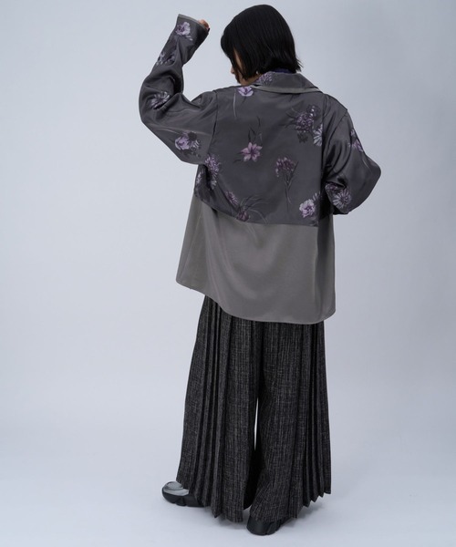 HARE（ハレ）の「エリレイヤードガラシャツ(HARE)（シャツ/ブラウス・レディース・グレー/ブルー・FREE）」の4枚目の写真