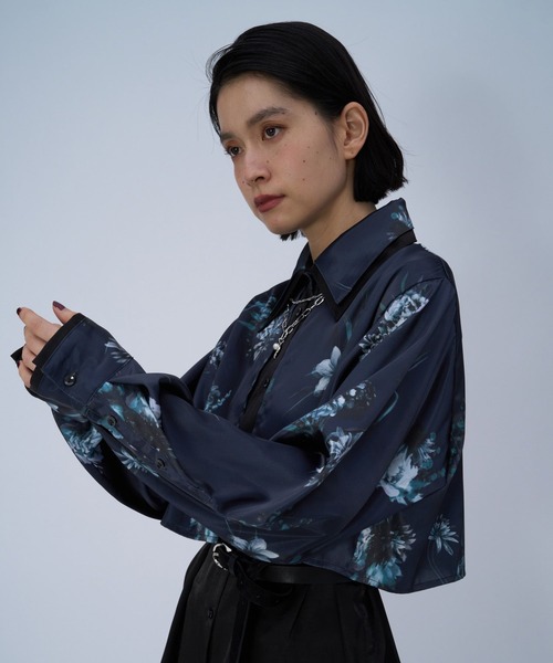 HARE（ハレ）の「エリレイヤードガラシャツ(HARE)（シャツ/ブラウス・レディース・グレー/ブルー・FREE）」の19枚目の写真