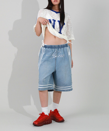 NYXX（エヌワイエックスエックス）の「バスケットボール デニム ハーフパンツ ライトブルー（デニムパンツ）」