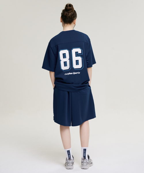 LAZYBEE(レイジービー)の「ジャイアントフィットジャージバミューダショートパンツWパンツネイビー(その他パンツ・レディース・その他・MEDIUM/LARGE/X-LARGE/XX-LARGE/SMALL)」の6枚目の写真