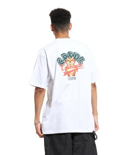 CREAM SODA LAB(クリームソーダラボ)の「スタックアップパク半袖Tシャツライトグレーグリーン(Tシャツ/カットソー・メンズ・その他・XX-LARGE/LARGE/MEDIUM/X-LARGE)」の4枚目の写真