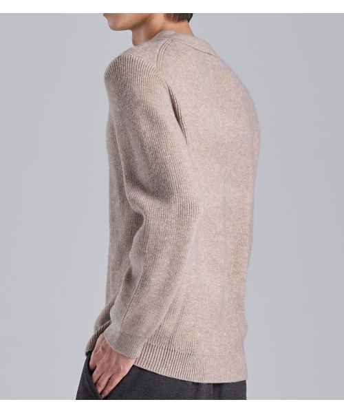 BUTTON SEOUL（ボタンソウル）の「ウールブレンドワンボタンカラーニット（ベージュ）（ポロシャツ・メンズ・その他・MEDIUM/LARGE/X-LARGE）」の9枚目の写真
