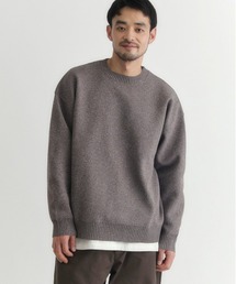 BACK NUMBER | 【BACK NUMBER】ウォッシャブルメランジクルーネックセーター (クールスタイル / 快適さ / 簡単お手入れ / 都会的デザイン)(ニット/セーター)