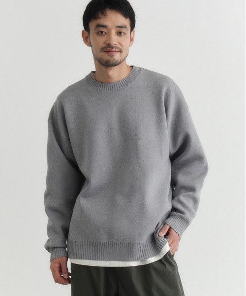 BACK NUMBER(バックナンバー)の「【BACK NUMBER】ウォッシャブルメランジクルーネックセーター (クールスタイル / 快適さ / 簡単お手入れ / 都会的デザイン)(ニット/セーター・メンズ・ブラウン/グリーン/ネイビー/ダークグレー/イエロー/グレー/ブルー/ブラック・S/M/L/XL)」の3枚目の写真