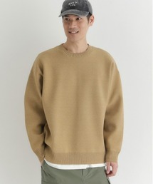 BACK NUMBER（バックナンバー）の「【BACK NUMBER】ウォッシャブルメランジクルーネックセーター (クールスタイル / 快適さ / 簡単お手入れ / 都会的デザイン)（ニット/セーター）」