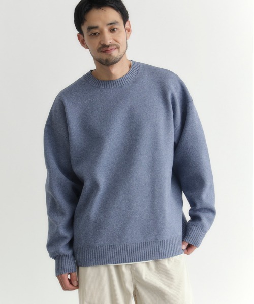 BACK NUMBER(バックナンバー)の「【BACK NUMBER】ウォッシャブルメランジクルーネックセーター (クールスタイル / 快適さ / 簡単お手入れ / 都会的デザイン)(ニット/セーター・メンズ・ブラウン/グリーン/ネイビー/ダークグレー/イエロー/グレー/ブルー/ブラック・S/M/L/XL)」の7枚目の写真